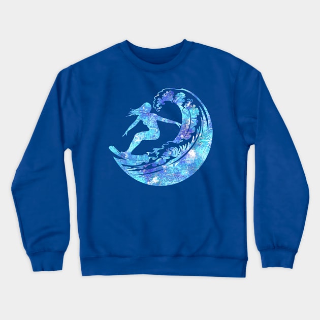 Surfer Girl Crewneck Sweatshirt by NextLevelDesignz